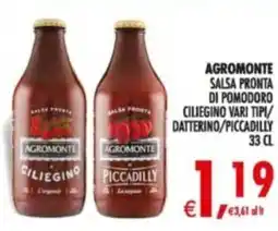 Deco Supermercati Agromonte salsa pronta di pomodoro ciliegino / datterino/piccadilly offerta
