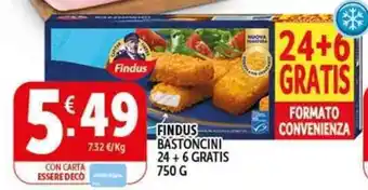 Deco Supermercati Findus bastoncini offerta