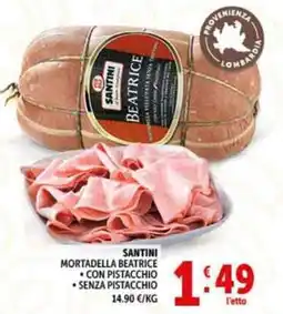 Deco Supermercati Santini mortadella beatrice offerta