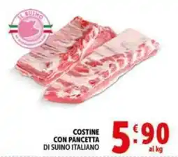 Deco Supermercati Costine con pancetta di suino italiano offerta