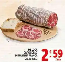 Deco Supermercati De luca capocollo di martina franca offerta