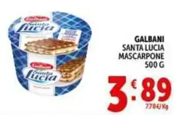 Deco Supermercati Galbani santa lucia mascarpone offerta