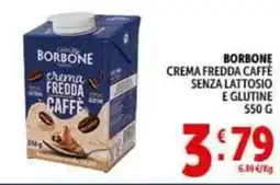 Deco Supermercati Borbone crema fredda caffe senza lattosio e glutine offerta