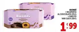 Deco Supermercati Buondi ricoperto al cioccolato farcito offerta