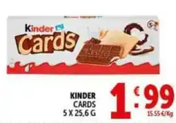 Deco Supermercati Kinder cards offerta