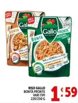 Deco Supermercati Riso gallo bontà Gallo PRONTE offerta