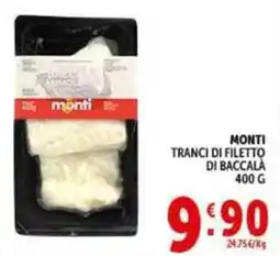 Deco Supermercati Monti tranci di filetto di baccala offerta