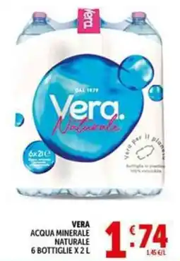 Deco Supermercati Acqua minerale naturale 6 bottiglie offerta