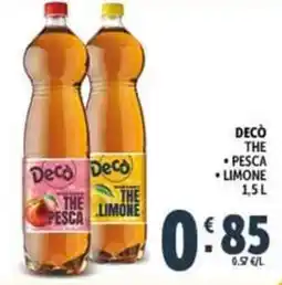 Deco Supermercati Decò the pesca limone offerta