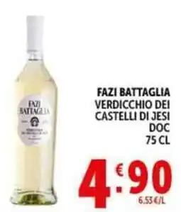 Deco Supermercati Fazi battaglia verdicchio dei castelli di jesi DOC offerta