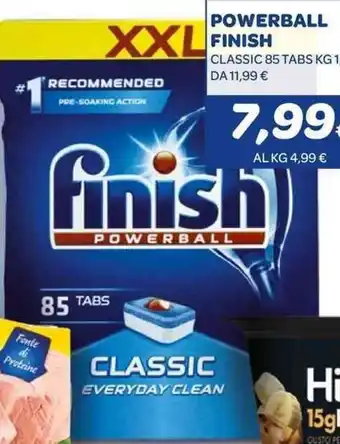 Ekom Finish Powerball Classic 85 Tabs 1,6 kg offerta