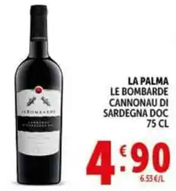Deco Supermercati La palma le bombarde cannonau di sardegna DOC offerta