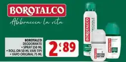 Deco Supermercati Borotalco deodorante spray offerta