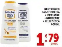 Deco Supermercati Neutromed bagnodoccia idratante nutriente pelle secca offerta