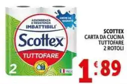 Deco Supermercati Scottex carta da cucina tuttofare 2 rotoli offerta