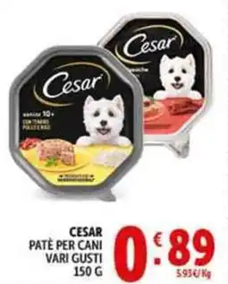 Deco Supermercati Cesar pate per cani offerta