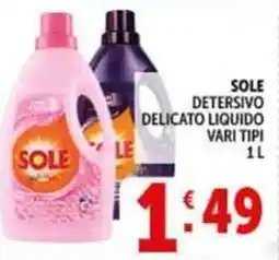 Deco Supermercati Sole detersivo delicato liquido offerta