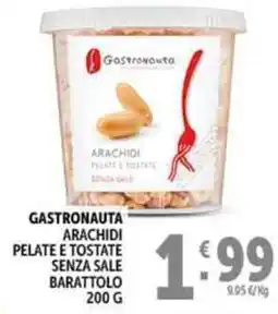 Deco Supermercati Gastronauta arachidi pelate e tostate senza sale barattolo offerta