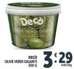 Deco Supermercati Olive verdi giganti offerta