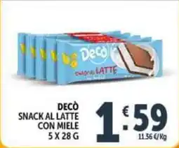Deco Supermercati Decò snack al latte con miele offerta