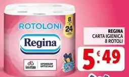 Deco Supermercati Regina carta igienica 8 rotoli offerta