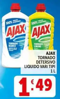 Deco Supermercati Ajax tornado limone tornado detersivo liquido offerta