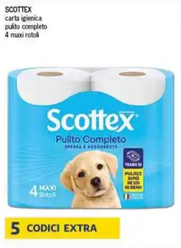 Deco Supermercati SCOTTEX carta igienica pulito completo 4 maxi rotoli offerta