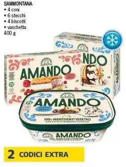 Deco Supermercati SAMMONTANA 4 coni 6 stecchi 4 biscotti vaschetta offerta
