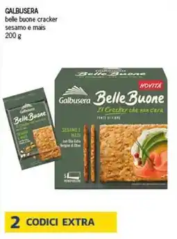 Deco Supermercati GALBUSERA belle buone cracker sesamo e mais offerta