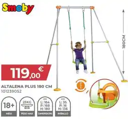 Toys Center Smoby altalena plus 180 cm offerta