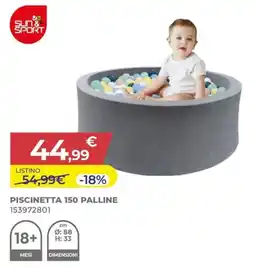 Toys Center Sun& sport piscinetta 150 palline offerta