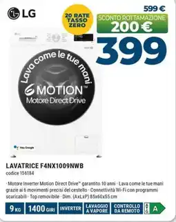 Sinergy LG LAVATRICE F4NX1009NWB offerta