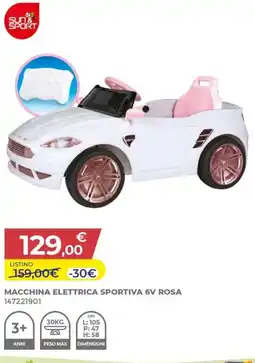 Toys Center Sun & protect macchina elettrica sportiva 6V rosa offerta