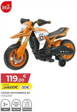 Toys Center Sun & sport cross motorbike 6V offerta