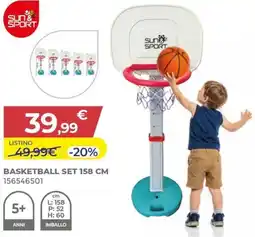 Toys Center Sun & sport basketball set 158 cm offerta