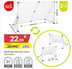 Toys Center Sun & sport rete da calcio 2 in 1 offerta