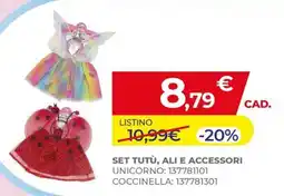 Toys Center Set tutu, ali e accessori offerta