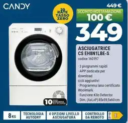 Sinergy CANDY ASCIUGATRICE CS EH8N1LBE-S offerta