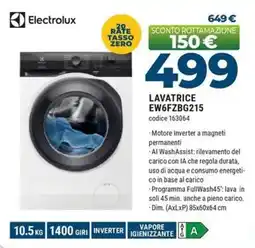 Sinergy Electrolux LAVATRICE EW6FZBG215 offerta