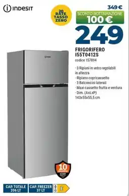 Sinergy INDESIT FRIGORIFERO 155T0412S offerta