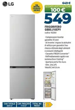 Sinergy LG FRIGORIFERO GBBSJ10EPY offerta