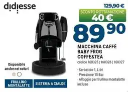 Sinergy Didiesse macchina caffè baby frog coffe&tea offerta