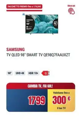 Trony SAMSUNG TV QLED 98" SMART TV QE98Q7FAAUXZT offerta