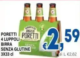 DEM Poretti 4 luppoli birra senza glutine offerta