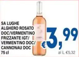 DEM Sa lughe alghero rosato doc/vermentino frizzante igt/ vermentino doc/ cannonau doc offerta