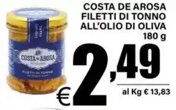 DEM Costa de arosa filetti di tonno all'olio di oliva offerta