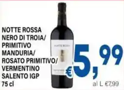DEM Notte rossa nero di troia/ primitivo manduria/ rosato primitivo/ vermentino salento igp offerta