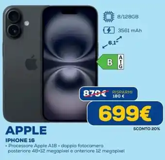 DIMOStore APPLE IPHONE 16 offerta