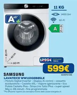 DIMOStore SAMSUNG LAVATRICE WW11DG6B85LK offerta