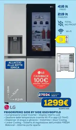 DIMOStore LG FRIGORIFERO SIDE BY SIDE GSGV80PYLD offerta